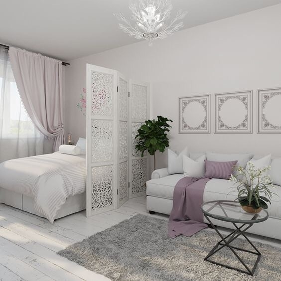 6 Tips To Making Your Room Look Bigger And Better! 3 light coloured walls create an illusion of more space and make the room look bigger