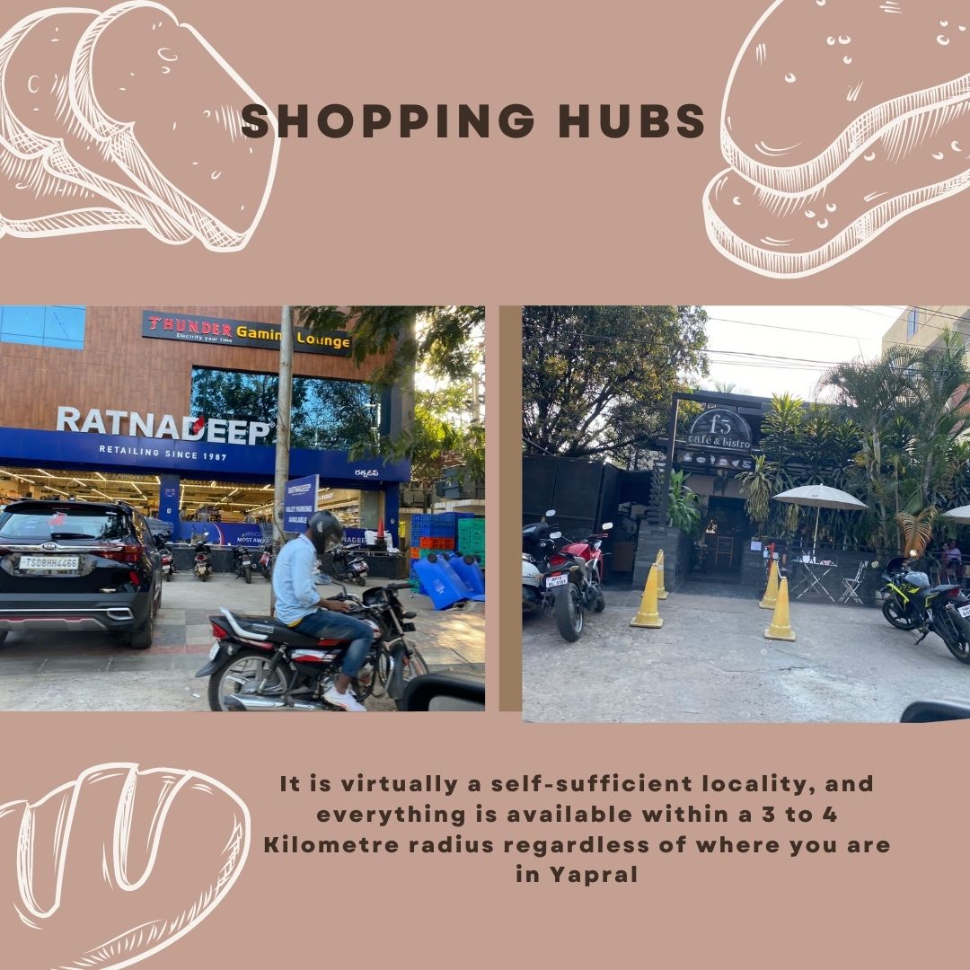 Yapral Hyderabad Locality: A Tranquil & Serene Area In Secunderabad To Buy Your 3 BHK Home, Leading To Good Health & Happiness! 5 Yapral hyderabad locality-shopping hubs
