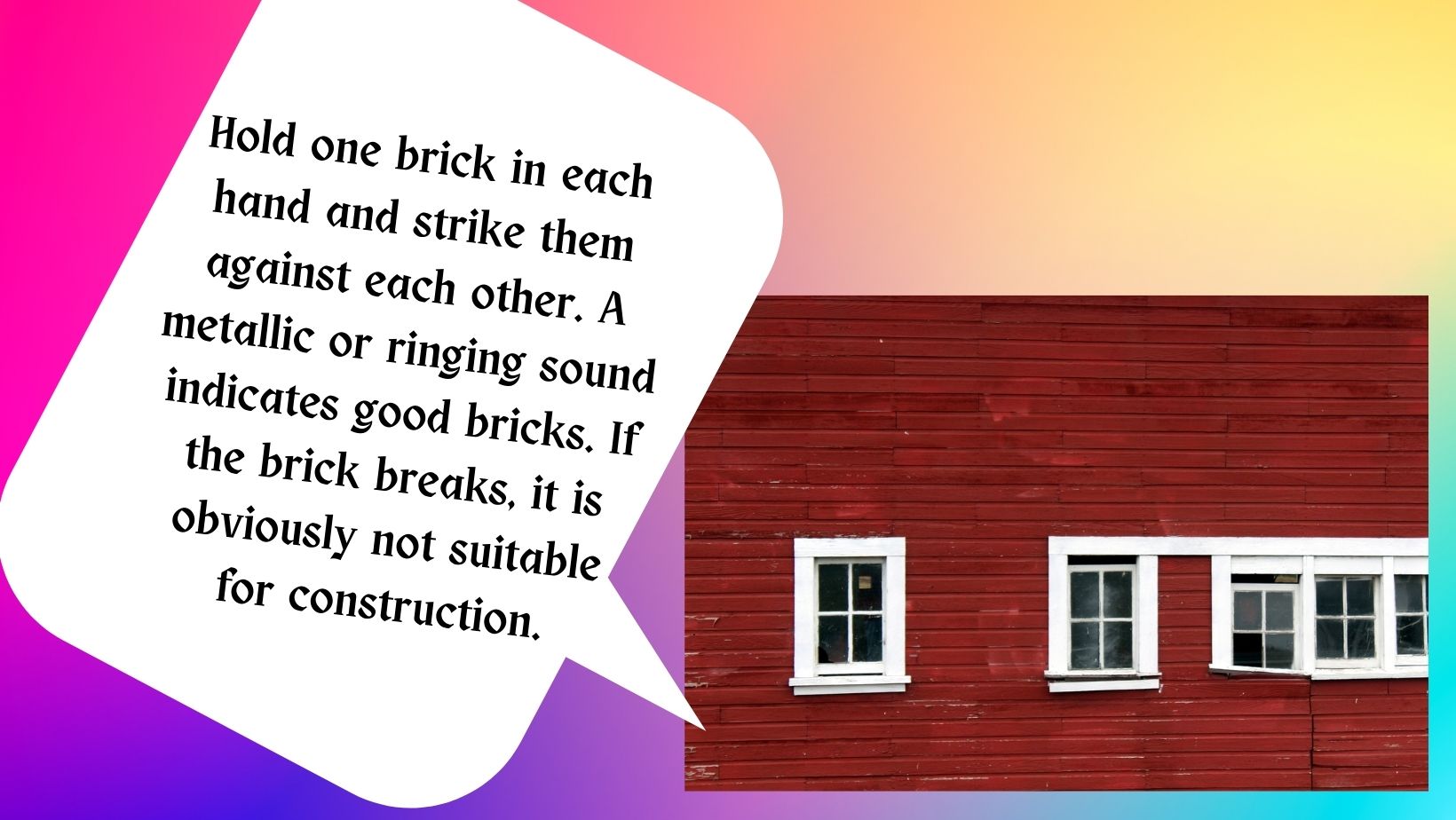 How To Check The Quality Of Red Bricks For Your 2BHK Or 3BHK Home! 7 brick suitable for construction