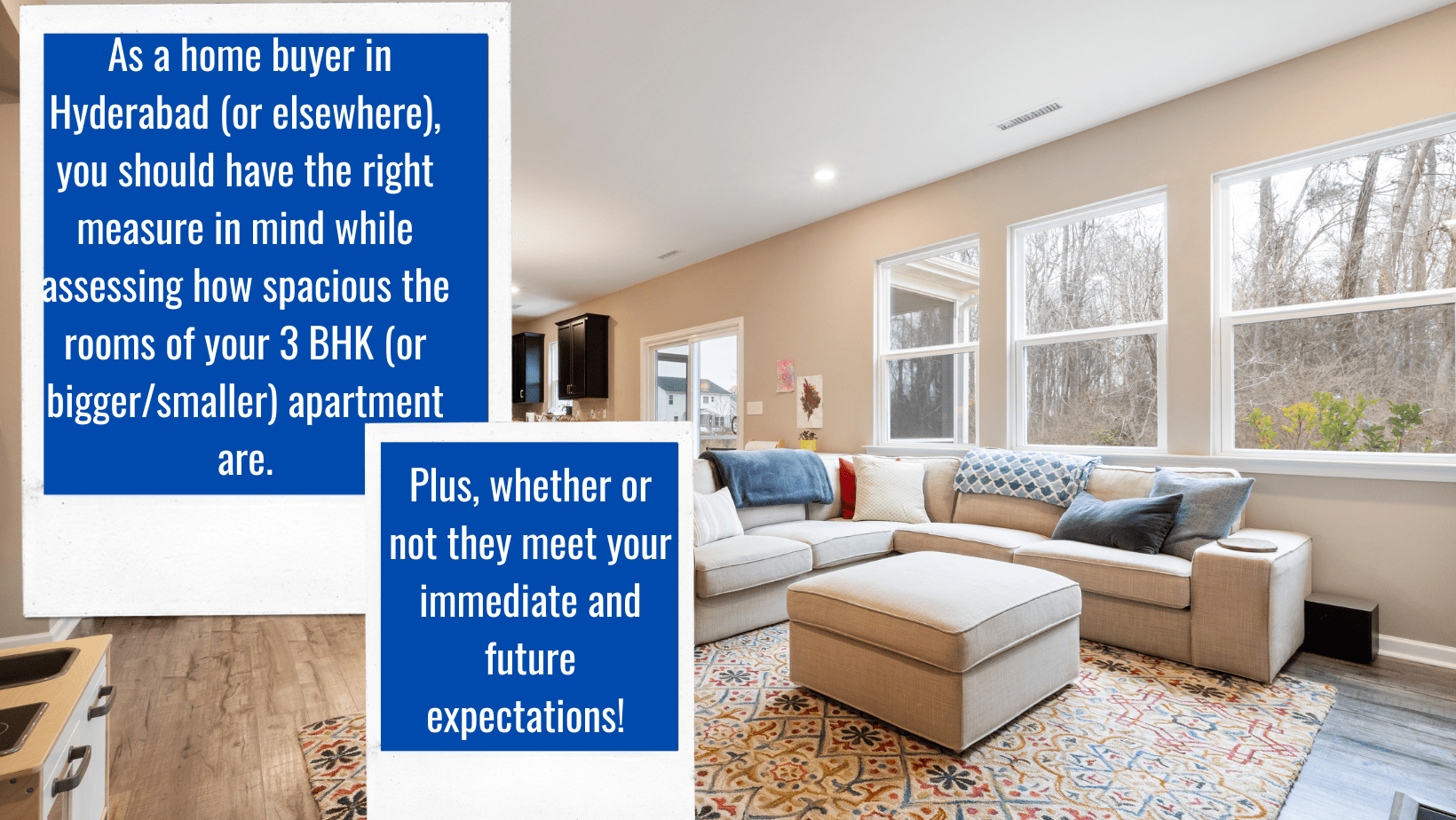 3 BHK flat in Hyderabad: An indicative ‘assessment’ guide to check the ‘spacious’ feel of ‘rooms’ in your Home! 1 Spacious 3 BHK flat in Hyderabad