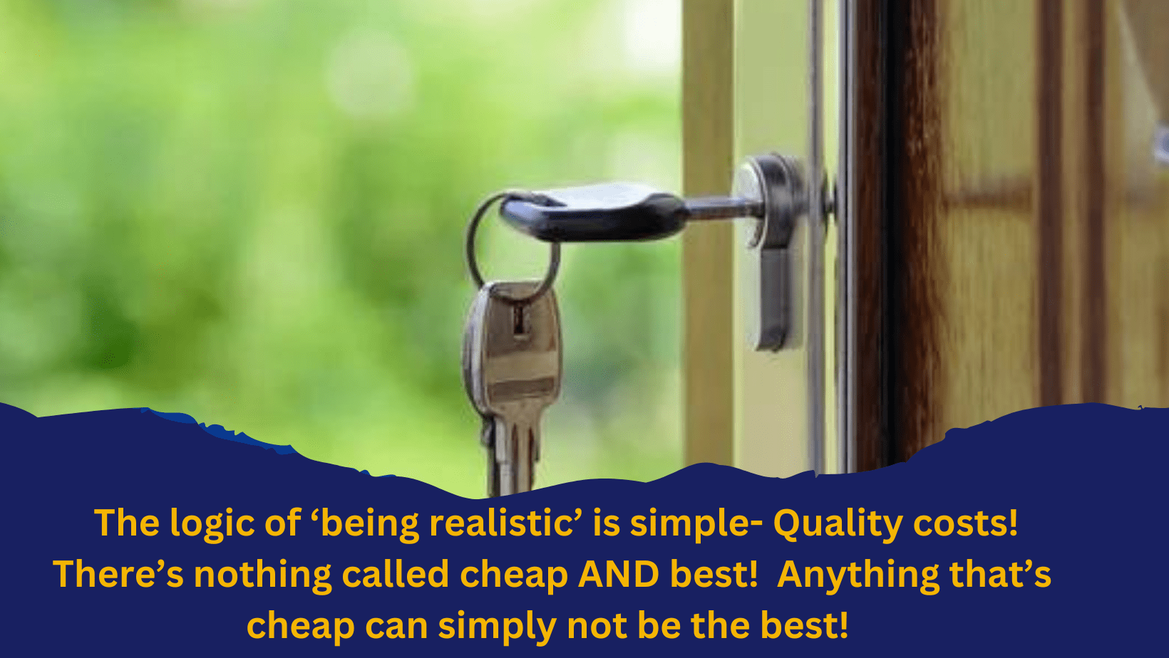 Excessively low cost housing deals: potential trap to a sub-standard home! 1 The logic of ‘being realistic’ is simple- Quality costs! There’s nothing called cheap AND best! Anything that’s cheap can simply not be the best! |low cost housing