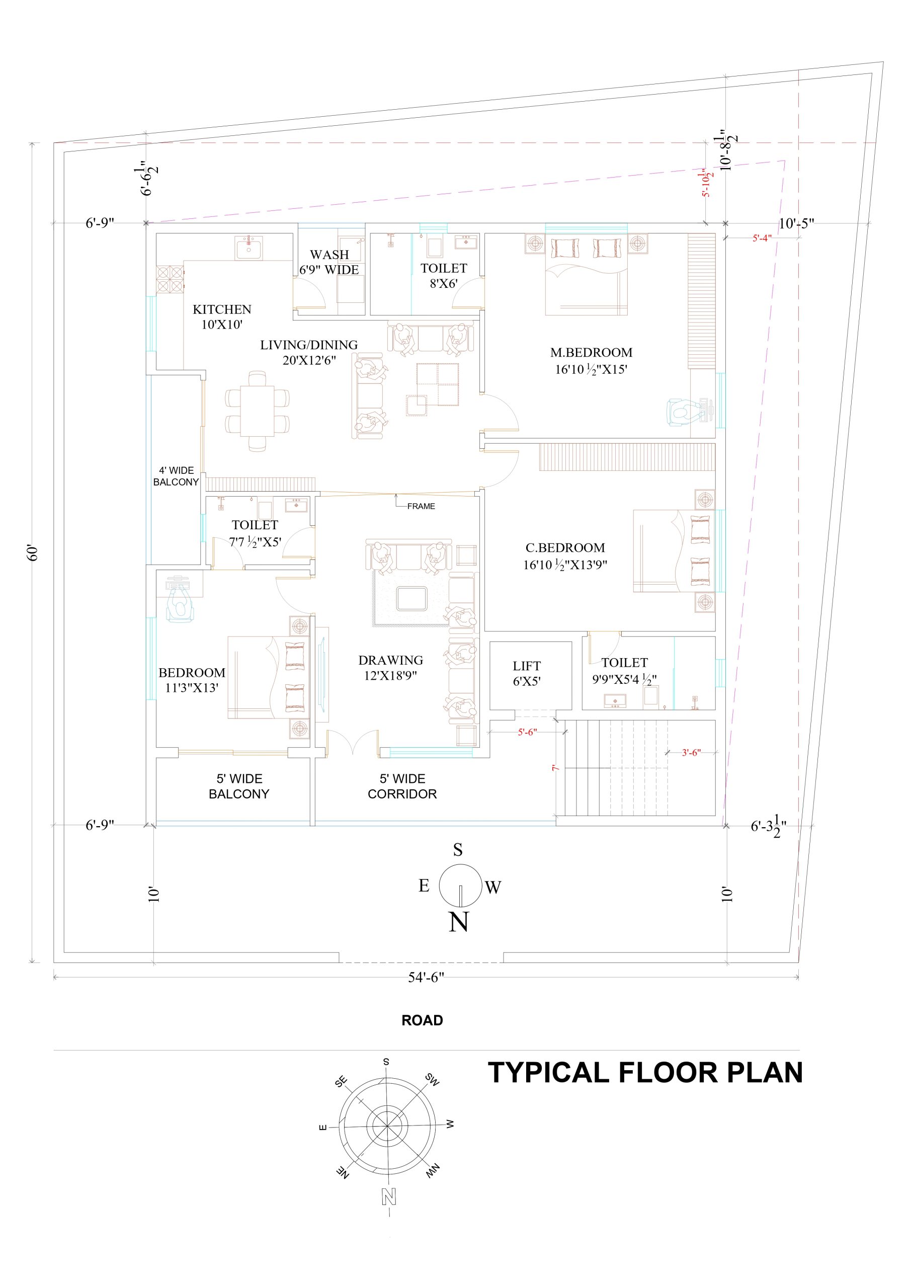 Praneetham TYPICAL FLOOR PLAN