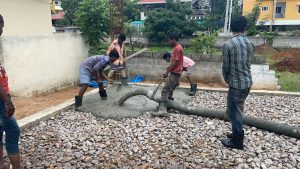 Tamanna lakeview 23 Plinth level concrete filling