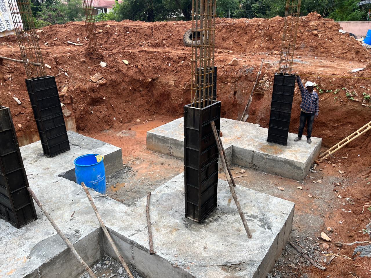 TamannaKishore 30 footing column filling 1