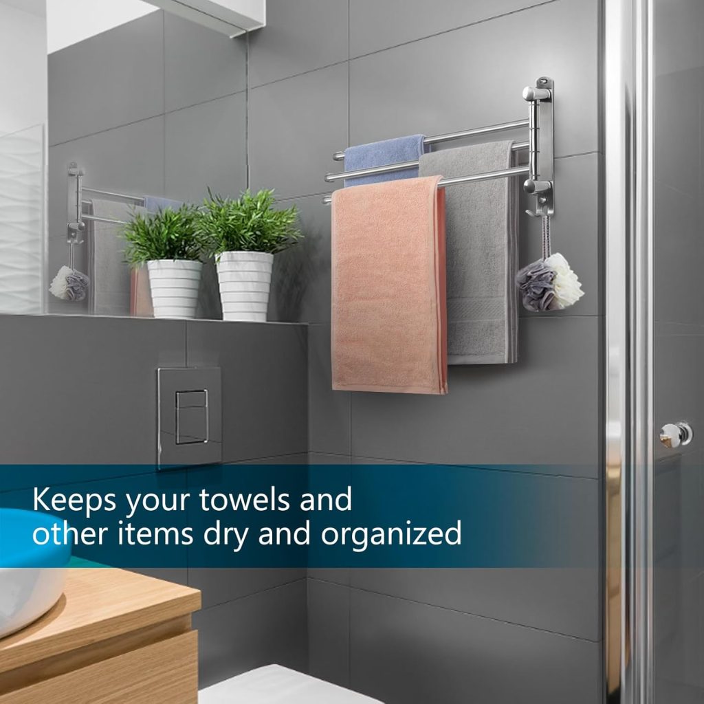 Stylish & Practical Bathroom Ideas for India – Part 2 43 JSVER Swivel Bathroom Towel Rack