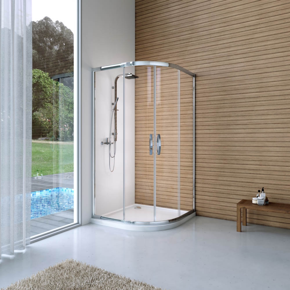 Stylish & Practical Bathroom Ideas for Indian Homes – Pt 1 24 delta-framed-curved-sliding-shower-enclosures